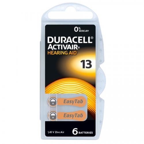 Bateria Słuchowa 13PR48, 1,45V 6szt. Duracell_51360
