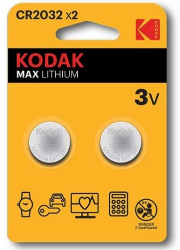 Bateria CR2032 3V 2szt. max lithium Kodak_76644