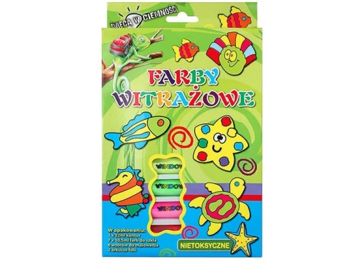 Farby witrażowe 7szt. x 10ml Titanum 
_25424