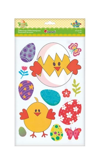 Dekoracje elektrostatyczne Wielkanoc 13szt 491333 Titanum_76946