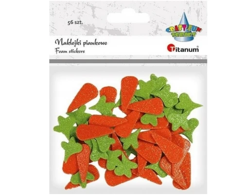 Naklejki piankowe brokatowe marchewki 473316 Titanum_76948