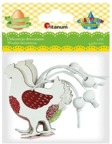 Zawieszki drewniane kury 494410 Titanum_76954