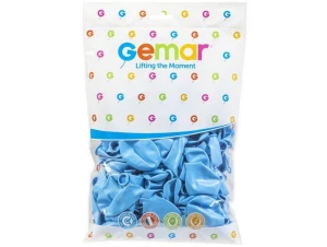 Balony pastelowe 26cm 100szt Niebieskie Baby Blue Gemar