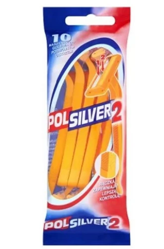 Jednorazowa maszynka do golenia dla mężczyzn, 10 szt Gillete Polsilver 2_77029