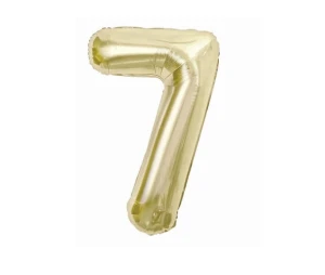 Balon foliowy cyfra 7 85cm szampańska Godan