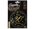 Balon foliowy "Happy Birthday 30 czarno-złoty 18” 46cm Godan_77082
