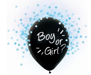 Balony Boy Or Girl? niebieskie konfetti 12 cali 4 szt. Godan