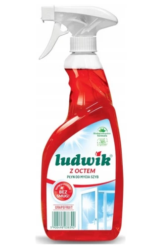 Płyn do mycia szyb i glazury z octem grapefruit biodegradowalny spray 600ml Ludwik_77662