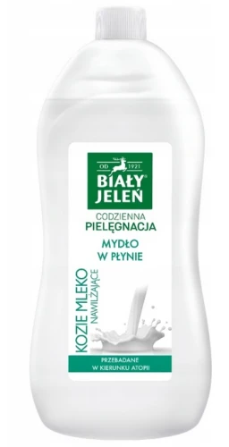Mydło w płynie kozie mleko 1L nawilżenie zapas Biały Jeleń_77794