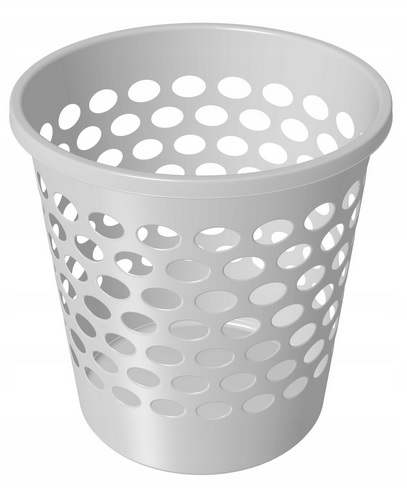 Kosz biurowy 10L ażurowy plastikowy na śmieci biały Orplast_77870