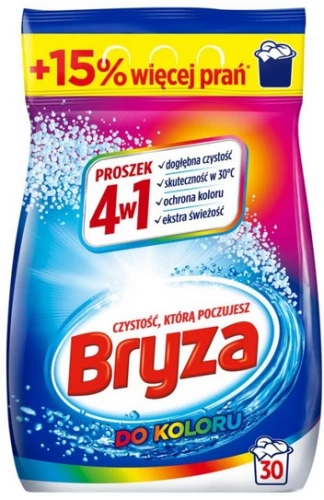 Proszek do prania 4w1 tkanin kolorowych 1,95KG (30 Prań) Bryza_78142