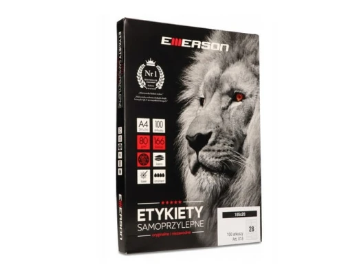 Etykiety samoprzylepne A4 10,5x2cm 100 arkuszy Emerson