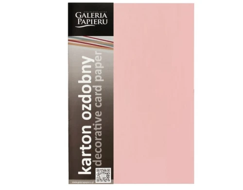 Karton Wizytówkowy A4 210g 20ark Gładki Pudrowy Róż Satynowy Galeria Papieru_78293