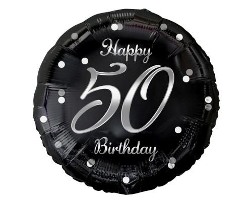 Balon foliowy Happy 50 Birthday 18" 36cm Godan_78390