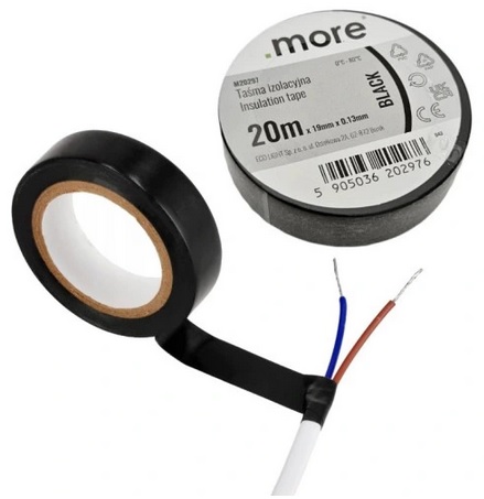 Taśma izolacyjna czarna PVC mocna 20m Ecolight
_78529