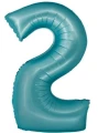 Balon foliowy cyfra ‘2’ jasnoniebieska matowa 76 cm Godan_78654