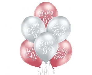 Balony Baby Girl 6szt 30cm 12" Belbal