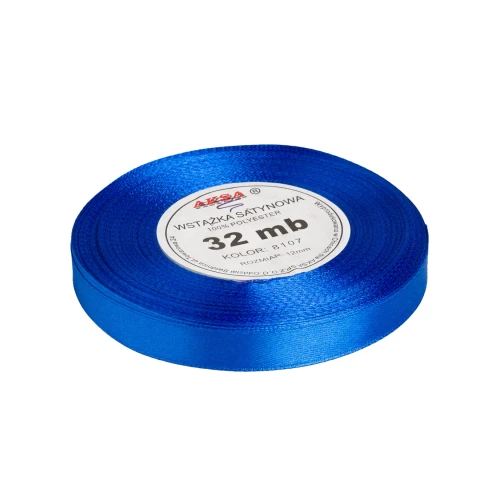 Wstążka satynowa 12mm x 32mb Granatowa 8107  Aksa_78902