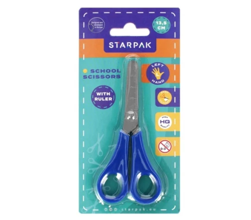 Nożyczki metalowe 13cm leworęczne z miarką Starpak_78955