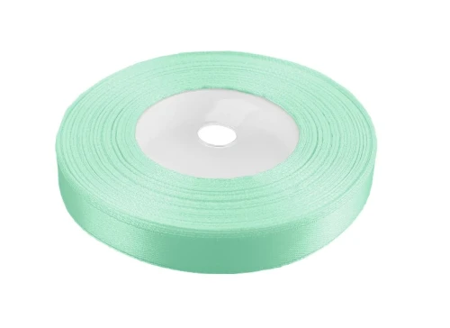 Wstążka satynowa 12mm x 32mm Zielona 8069 Aksa _79331