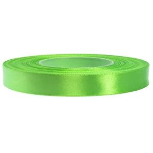 Wstążka satynowa 12mm x 32mb Zielona Jasna 8074 Aksa