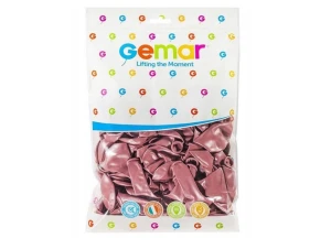 Balony metaliczne 26cm 100szt 28 Różowe Złoto Gemar