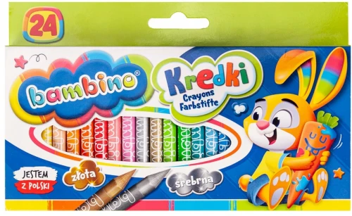 Kredki woskowe 24kol. Bambino_55355