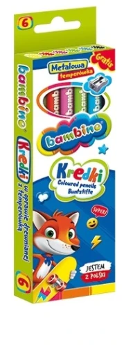 Kredki woskowe 6kol.+ temperówka Bambino
_55357