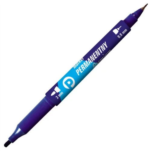 Marker Permanentny Dwustronny Niebieski Tetis KM501-N2_56356