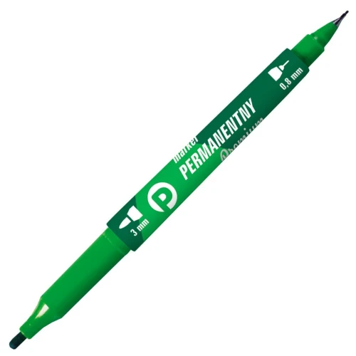 Marker Permanentny Dwustronny Zielony Tetis_56357