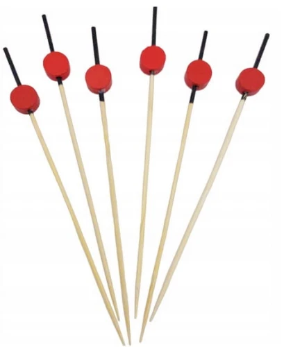 Wykałaczki pikery patyczki bankietowe czerwone kółko 12cm 100szt. Love Nature_80115