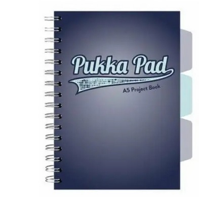 Kołozeszyt A5 200 stron w kratkę granatowy Navy Pukka Pad _80232