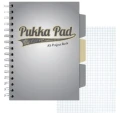 Kołozeszyt A5 200 stron w kratkę popielaty Navy Pukka Pad _80233
