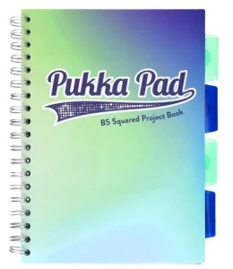 Kołozeszyt B5 200 stron w kratkę morski Navy Pukka Pad 