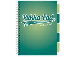 Kołozeszyt A4 200 stron w kratkę ciemno-zielony Navy Pukka Pad 