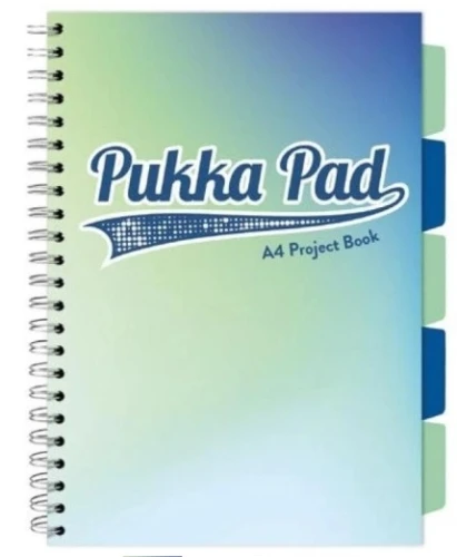 Kołozeszyt A4 200 stron w kratkę  morski Navy Pukka Pad _80258