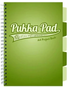 Kołozeszyt A4 200 stron w kratkę zielony Navy Pukka Pad 