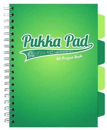 Kołozeszyt B5 200 stron w kratkę zielony Navy Pukka Pad _80251