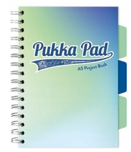 Kołozeszyt  A5 200 stron w kratkę morski Navy Pukka Pad _80254