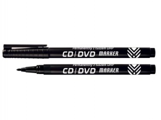 Marker CD/DVD Czarny 1mm Tetis_35777