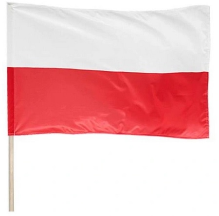 Flaga Polski na drzewcu 68x110 cm Arpex_80627