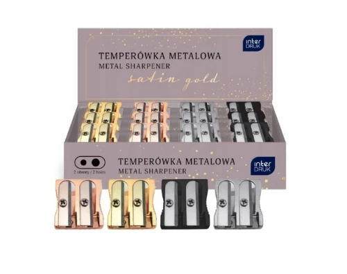 Temperówka podwójna metalowa Satin Gold Interdruk_80667