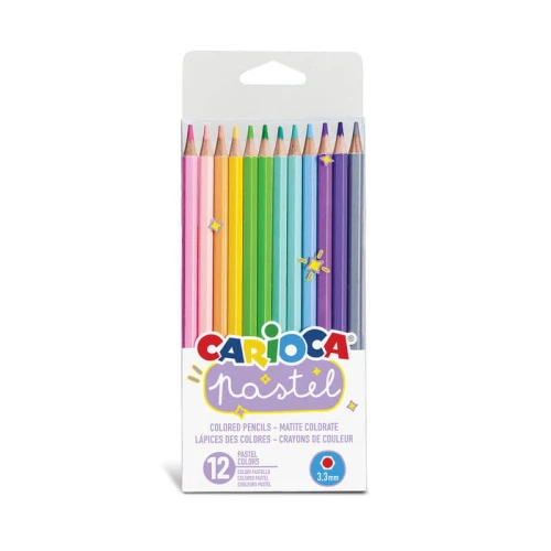 Kredki ołówkowe pastelowe 12kol. Carioca_47306
