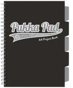 Kołozeszyt A4 200 stron w kratkę czarny Navy Pukka Pad 