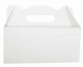Białe pudełko na ciasto z rączką – 19x14x9cm _80886