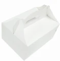 Białe pudełko na ciasto z rączką – 19x14x9cm _80885