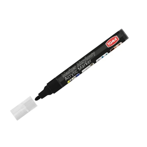 Marker akrylowy czarny 4mm Toma_56371