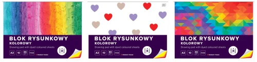 Blok rysunkowy A3 Kolorowy 10 kartek Interdruk_81030