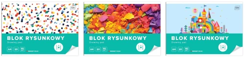 Blok rysunkowy A4 Biały 20 kartek Interdruk_81031