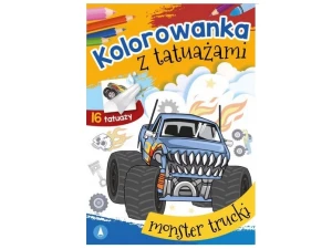 Kolorowanka z tatuażami Monster trucki Skrzat